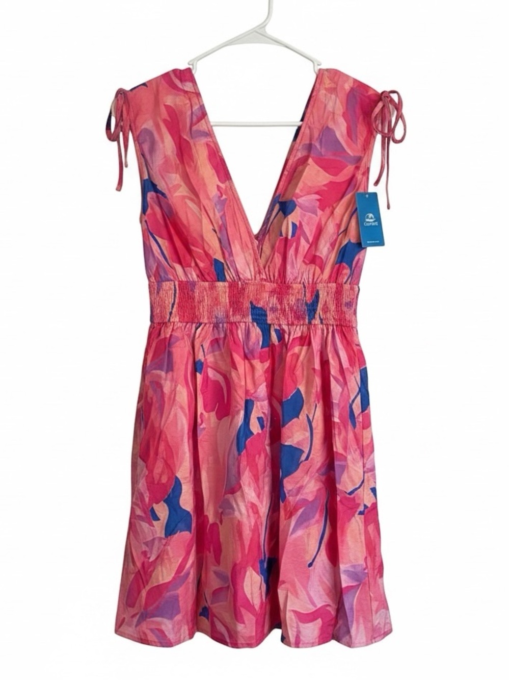CUPSHE Pink Floral Tie Mini Dress NWT Medium